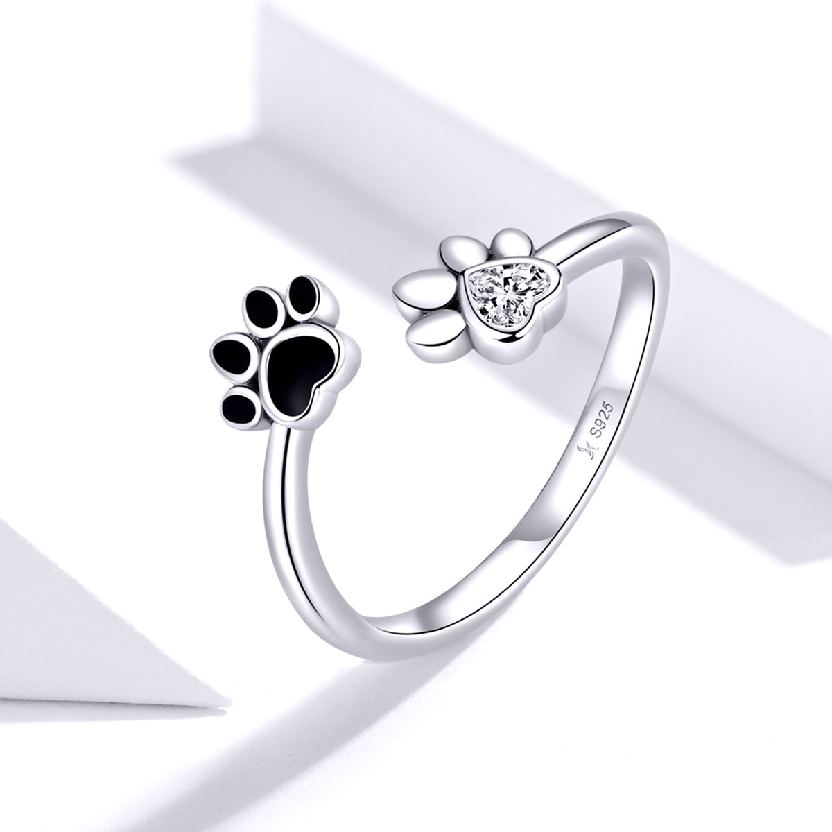 "Sylvory 925 Sterling Silver Forever Pawed Ring"