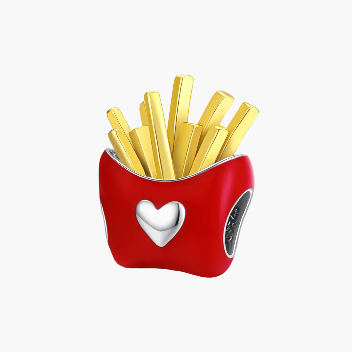 "Sylvory 925 Sterling Silver French Fry Affair Charm" Main image