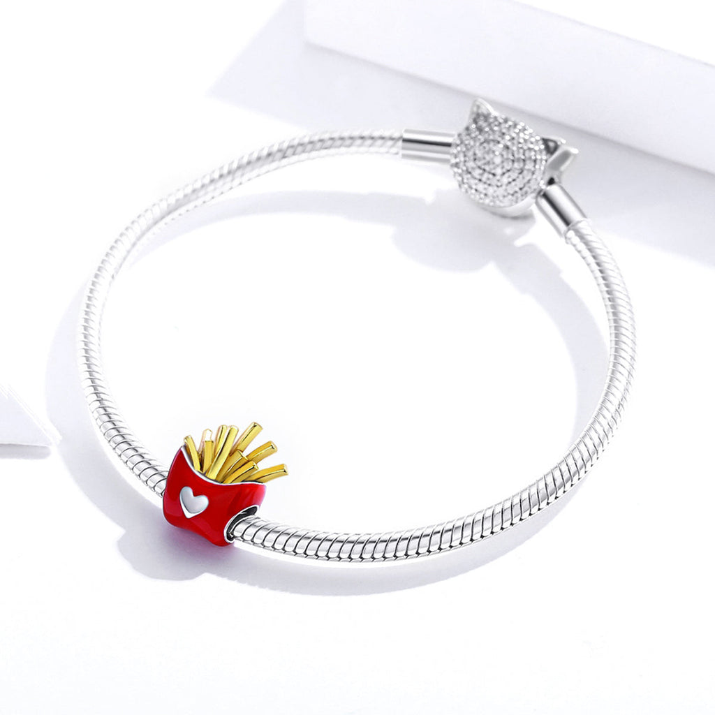 "Sylvory 925 Sterling Silver French Fry Affair Charm"