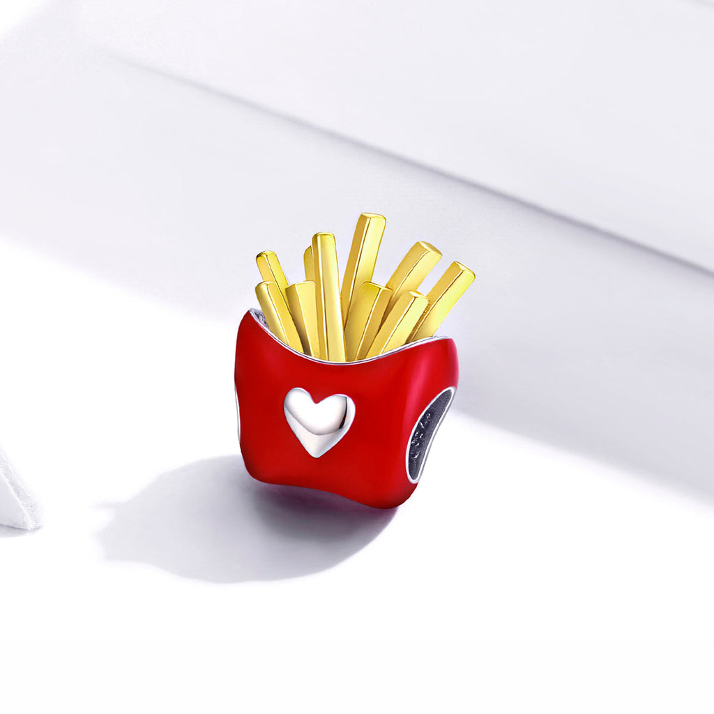 "Sylvory 925 Sterling Silver French Fry Affair Charm"