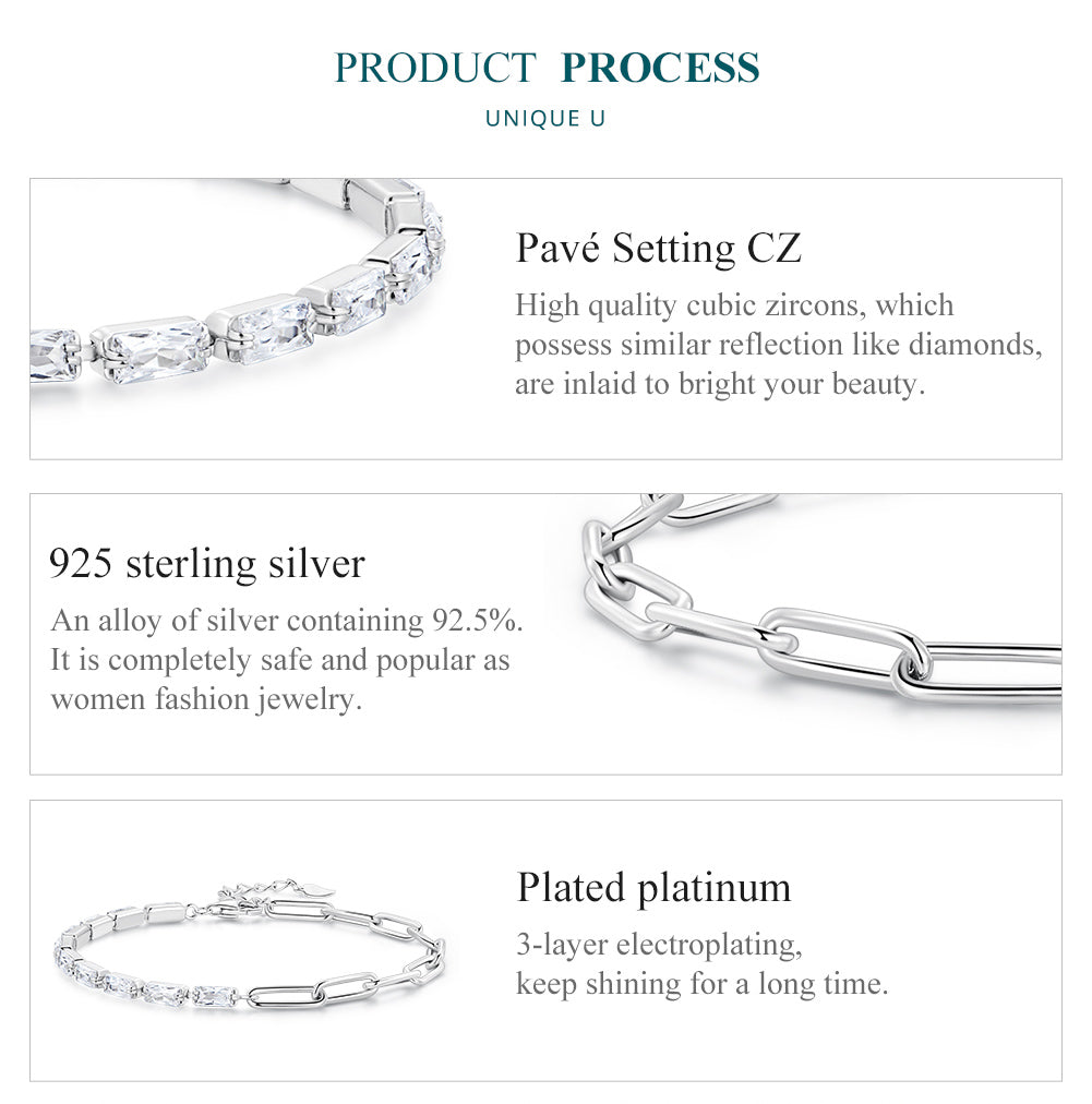 "Sylvory 925 Sterling Silver FusionLink bracelet"