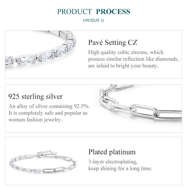"Sylvory 925 Sterling Silver FusionLink bracelet"