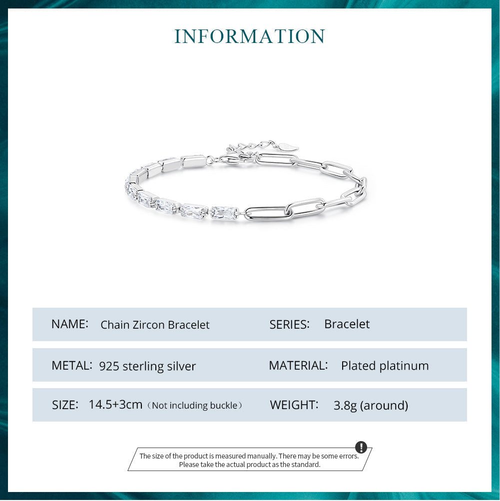 "Sylvory 925 Sterling Silver FusionLink bracelet"