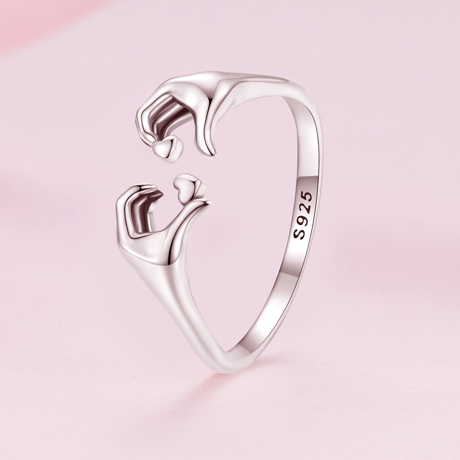 "Sylvory 925 Sterling Silver Gestural Love Ring"