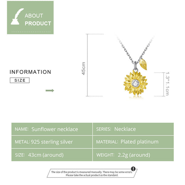"Sylvory 925 Sterling Silver Golden Blooms Necklace"
