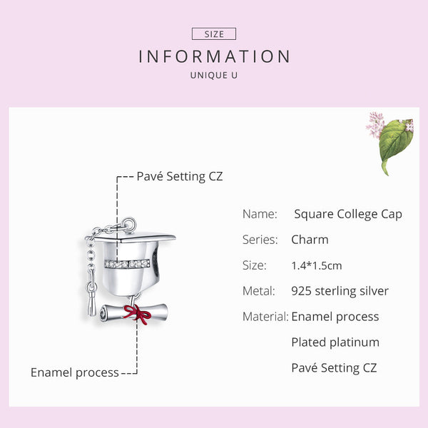 "Sylvory 925 Sterling Silver Graduation Charm"