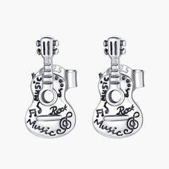 "Sylvory 925 Sterling Silver Guitar Groove Studs"