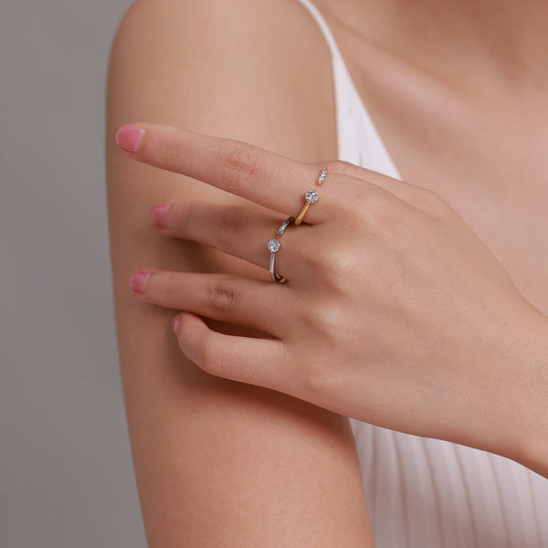 "Sylvory 925 Sterling Silver Halo Delight Ring"