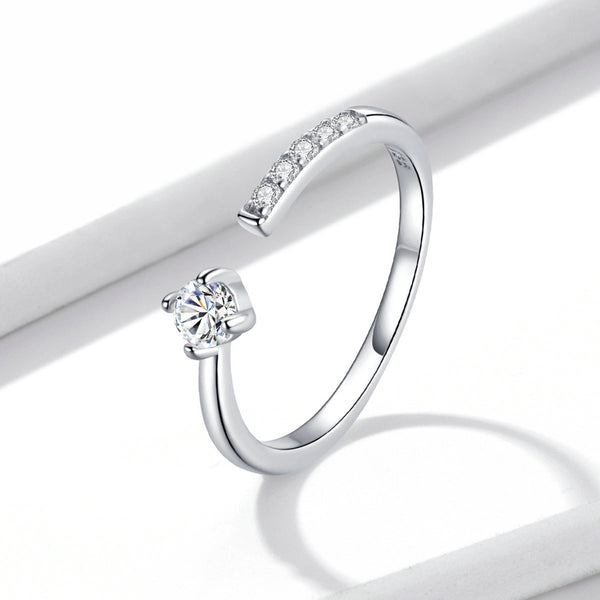 "Sylvory 925 Sterling Silver Halo Delight Ring"