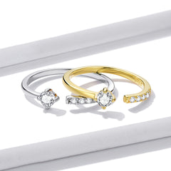 "Sylvory 925 Sterling Silver Halo Delight Ring"