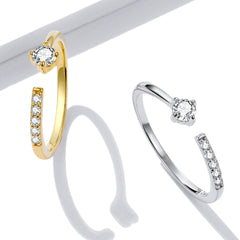 "Sylvory 925 Sterling Silver Halo Delight Ring"