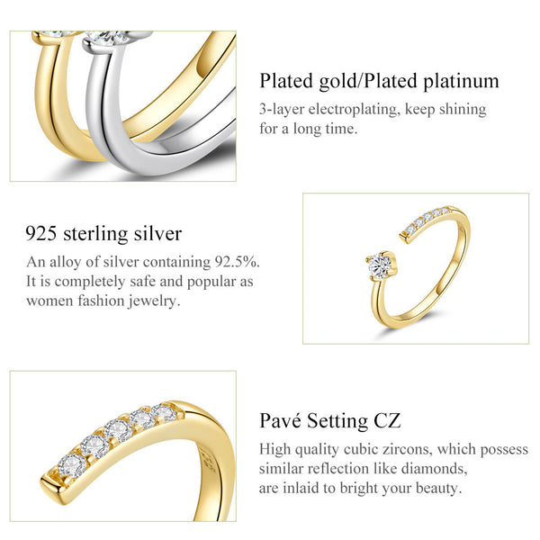 "Sylvory 925 Sterling Silver Halo Delight Ring"