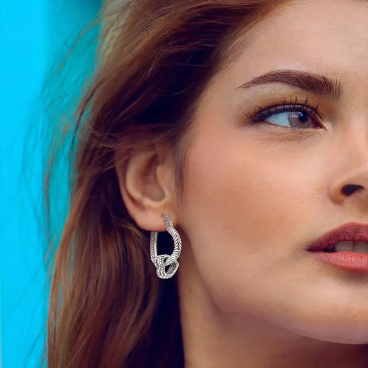 "Sylvory 925 Sterling Silver Heart Charm Keeper Earring"