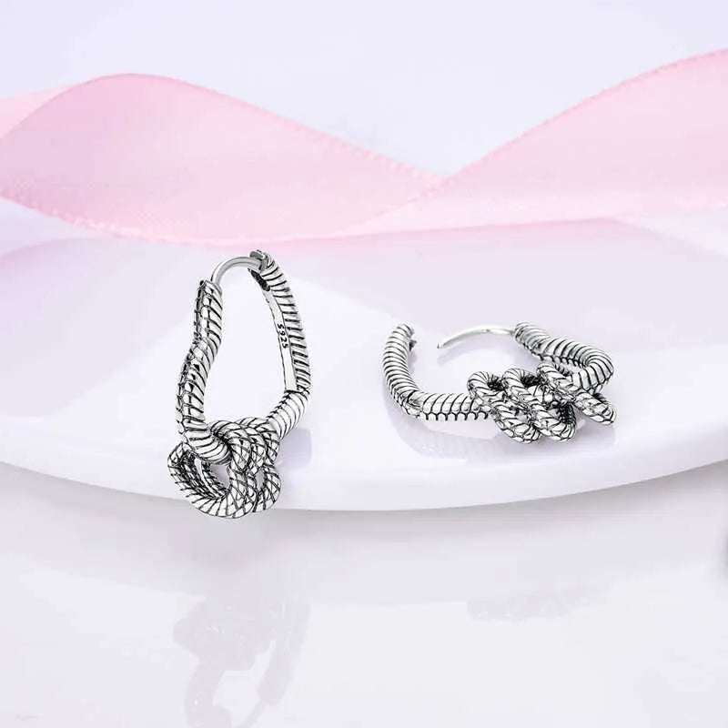 "Sylvory 925 Sterling Silver Heart Charm Keeper Earring"