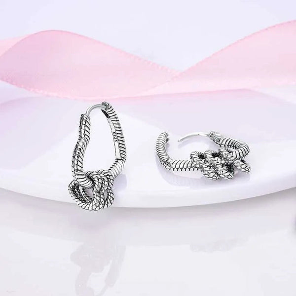 "Sylvory 925 Sterling Silver Heart Charm Keeper Earring"
