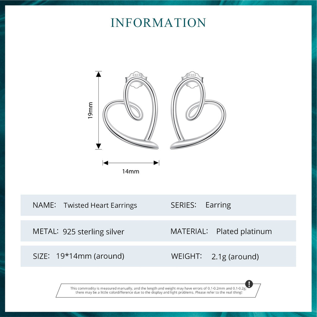 "Sylvory 925 Sterling Silver Heart Halo Studs"