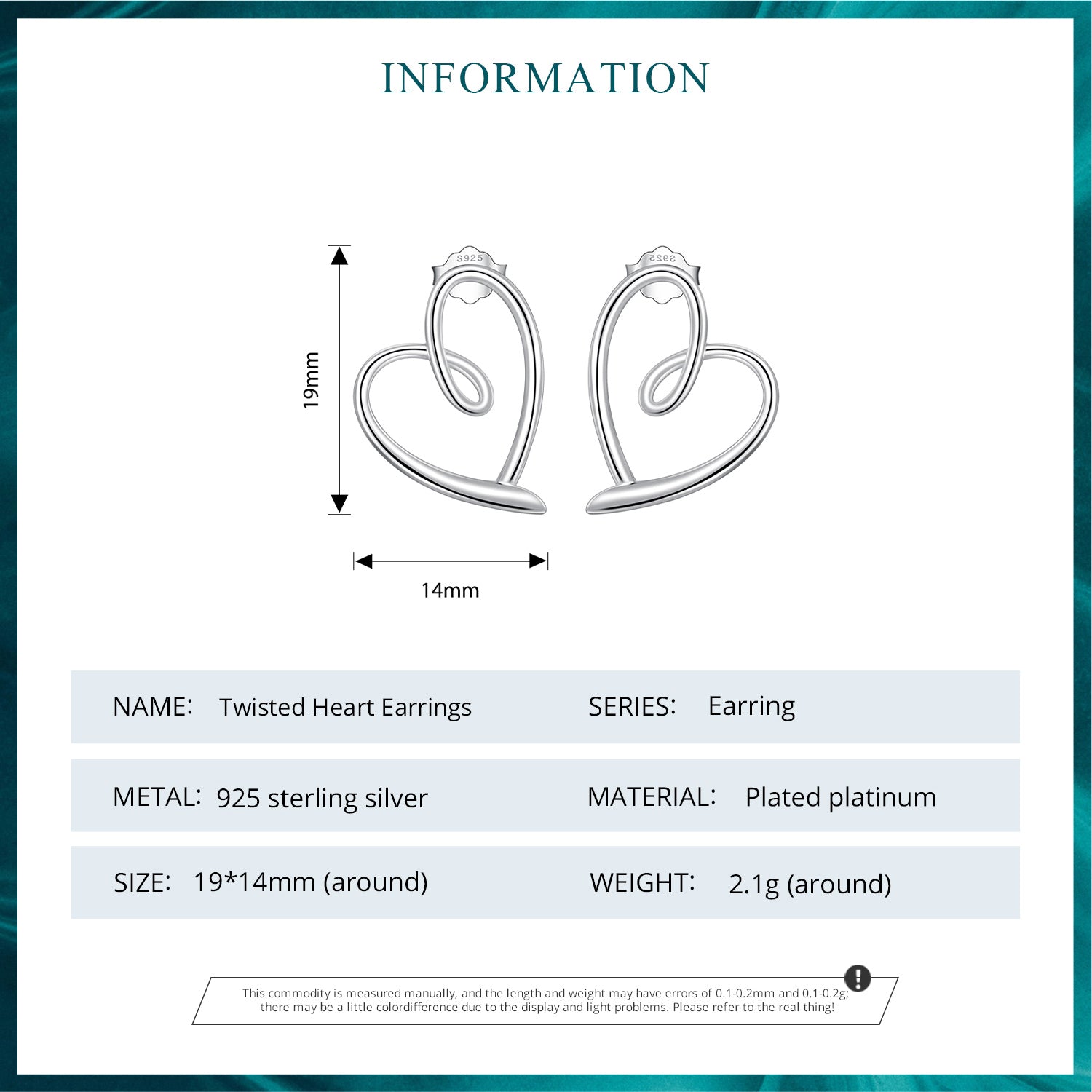 "Sylvory 925 Sterling Silver Heart Halo Studs"