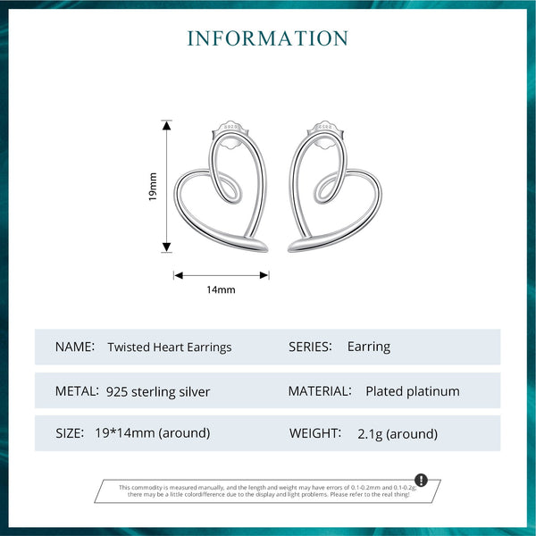 "Sylvory 925 Sterling Silver Heart Halo Studs"
