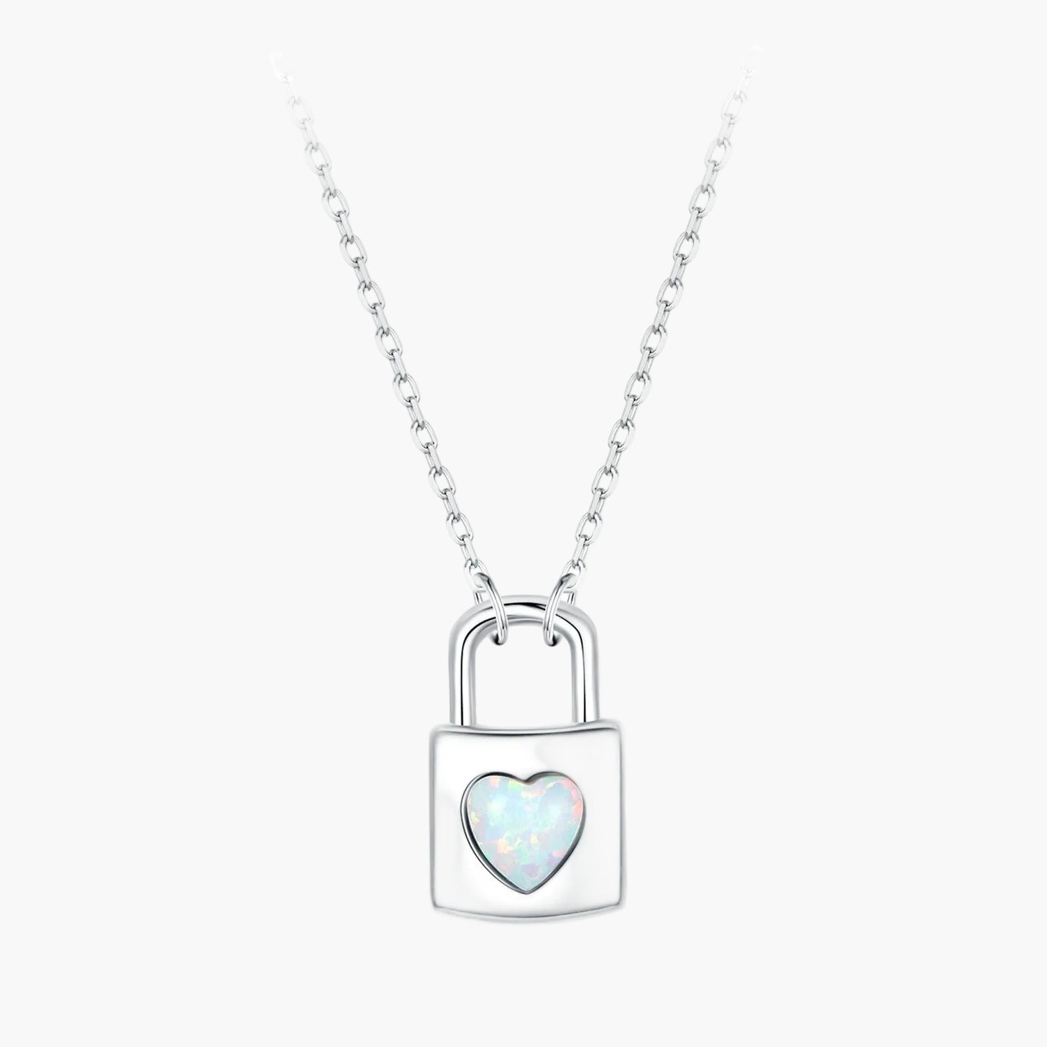 "Sylvory 925 Sterling Silver Heart Lock Necklace"