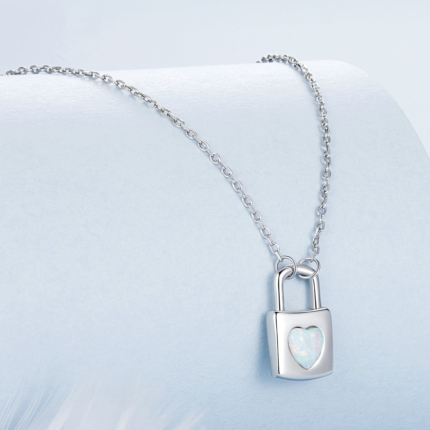 "Sylvory 925 Sterling Silver Heart Lock Necklace"