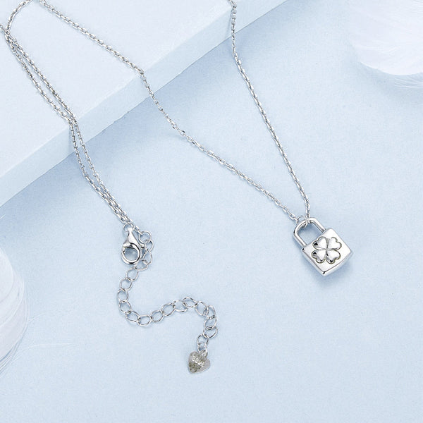 "Sylvory 925 Sterling Silver Heart Lock Necklace"