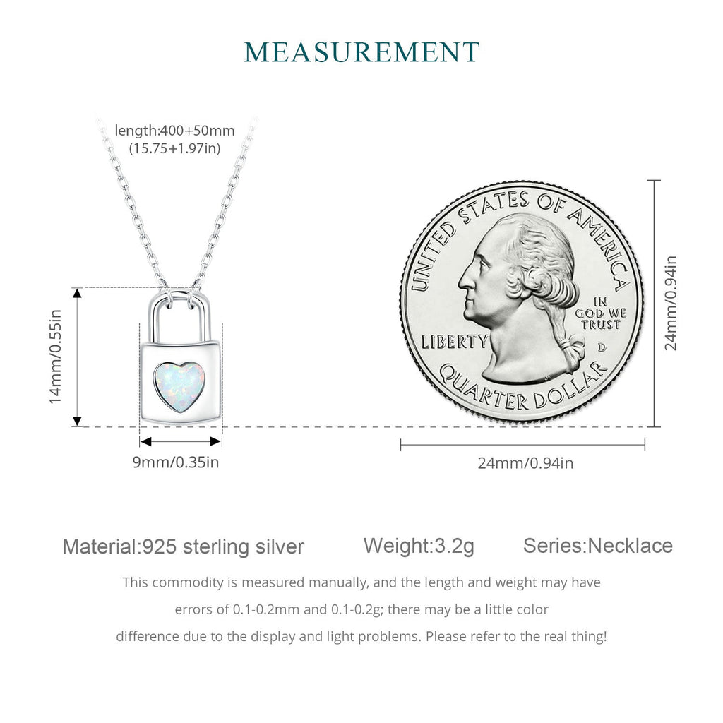 "Sylvory 925 Sterling Silver Heart Lock Necklace"