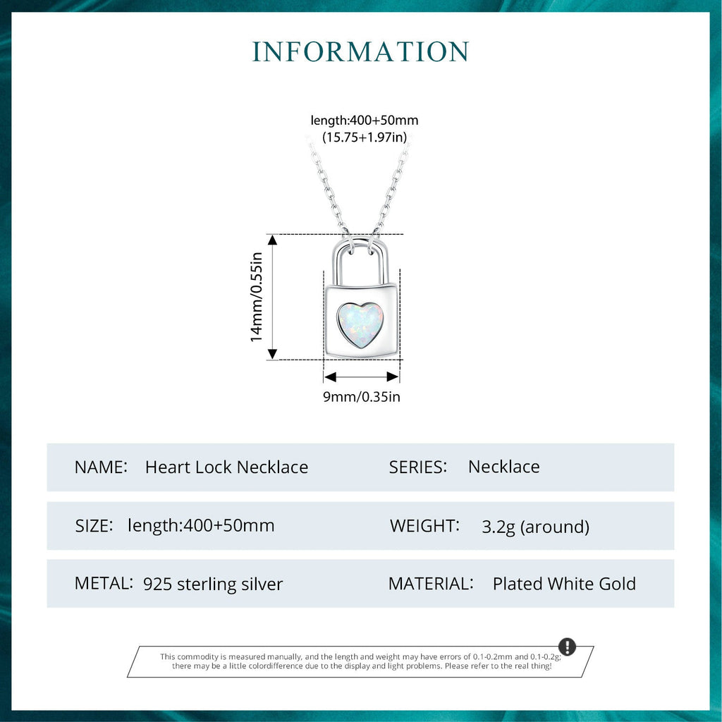 "Sylvory 925 Sterling Silver Heart Lock Necklace"