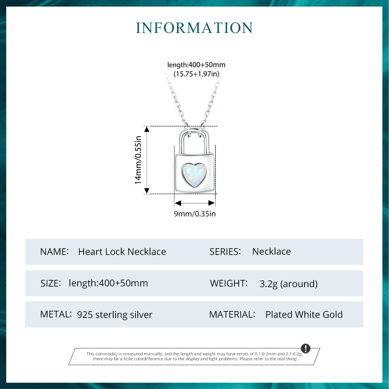 "Sylvory 925 Sterling Silver Heart Lock Necklace"