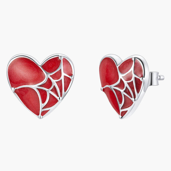 Silver Heartweb Treasures studs in 925 Sterling Silver by Sylvory