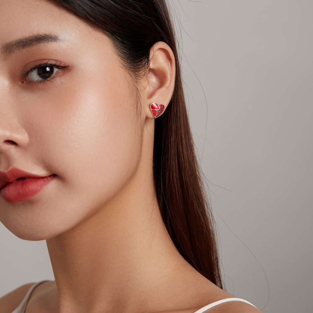 "Sylvory 925 Sterling Silver Heartweb Treasures studs"