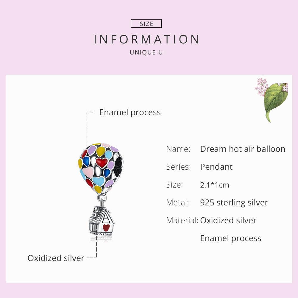 "Sylvory 925 Sterling Silver High-Flying Home Charm"