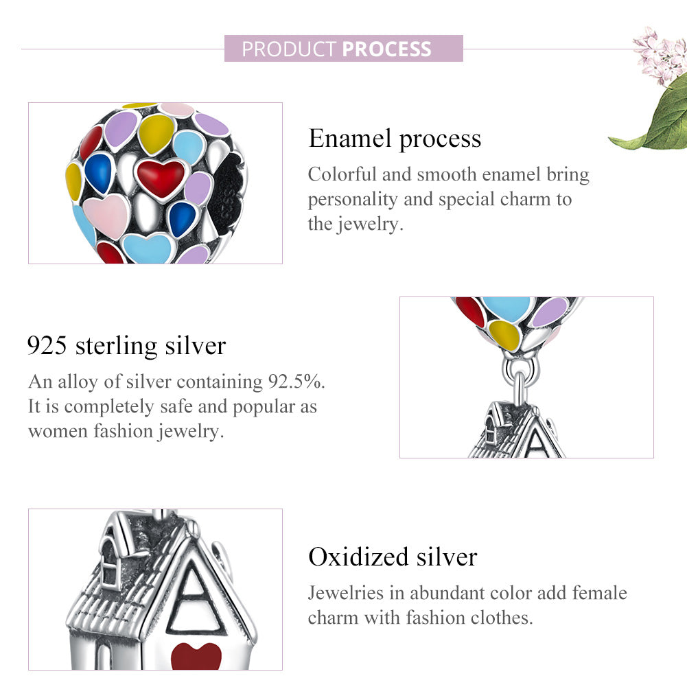 "Sylvory 925 Sterling Silver High-Flying Home Charm"