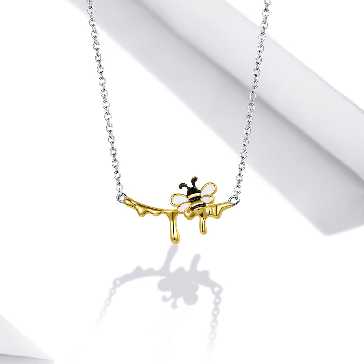 "Sylvory 925 Sterling Silver Honeybee Haven Necklace"