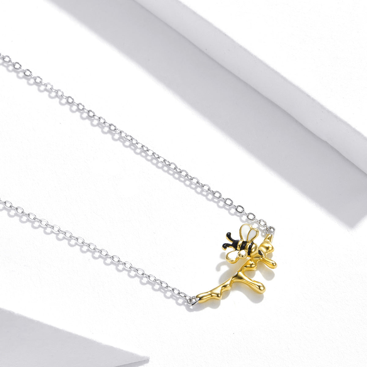 "Sylvory 925 Sterling Silver Honeybee Haven Necklace"