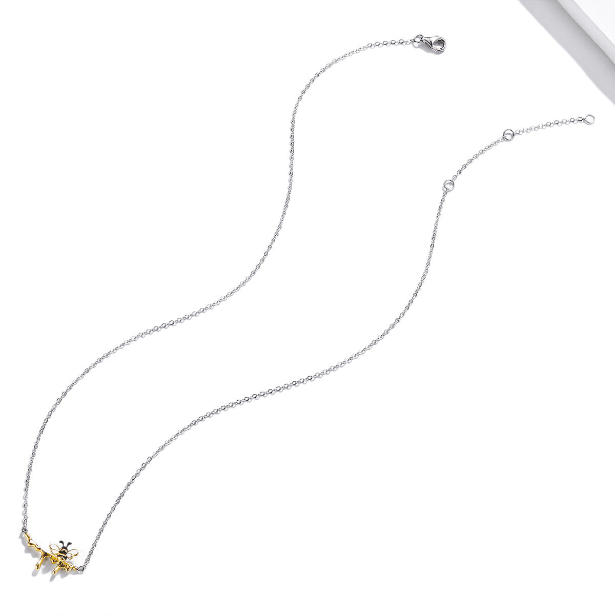 "Sylvory 925 Sterling Silver Honeybee Haven Necklace"