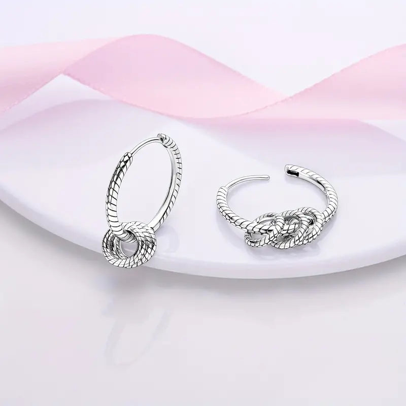 "Sylvory 925 Sterling Silver Hoop Charm Keeper Earring"