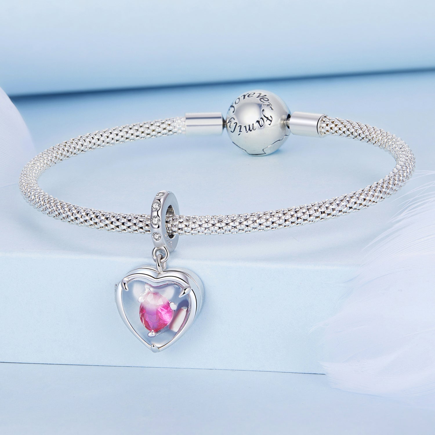 "Sylvory 925 Sterling Silver Keepsake of Love Charm"