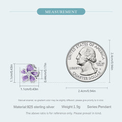 "Sylvory 925 Sterling Silver Lavender Bloom Charm"