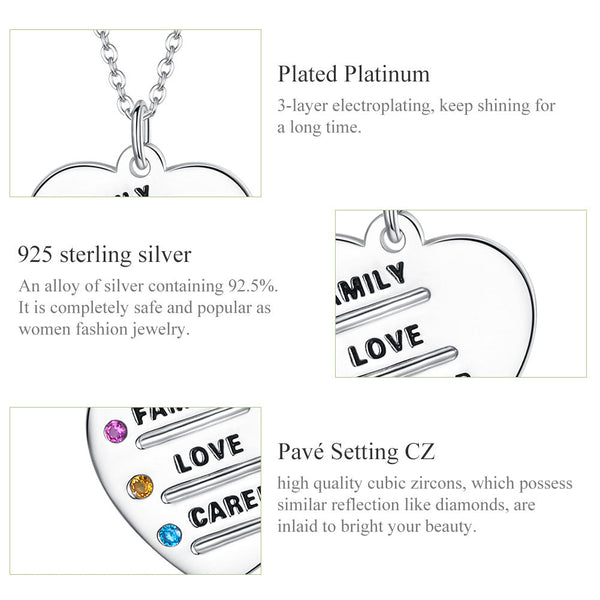 "Sylvory 925 Sterling Silver Life Priorities Necklace"