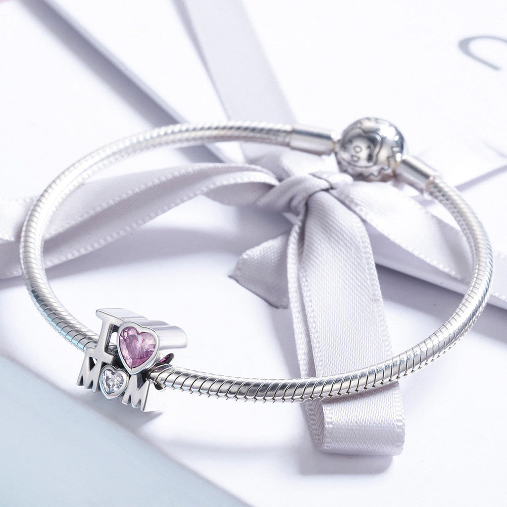 "Sylvory 925 Sterling Silver Love for Mom Charm"