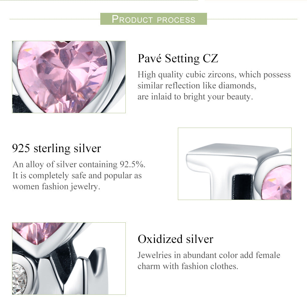 "Sylvory 925 Sterling Silver Love for Mom Charm"