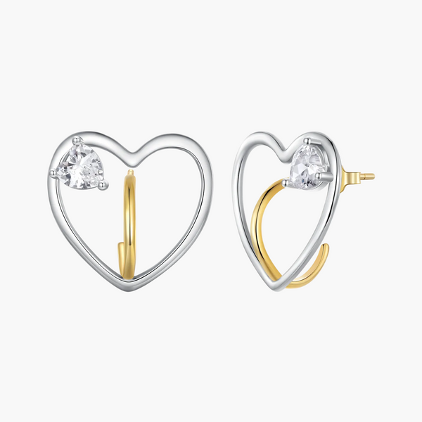 Silver Love's Anchor Earrings in 925 Sterling Silver by Sylvory