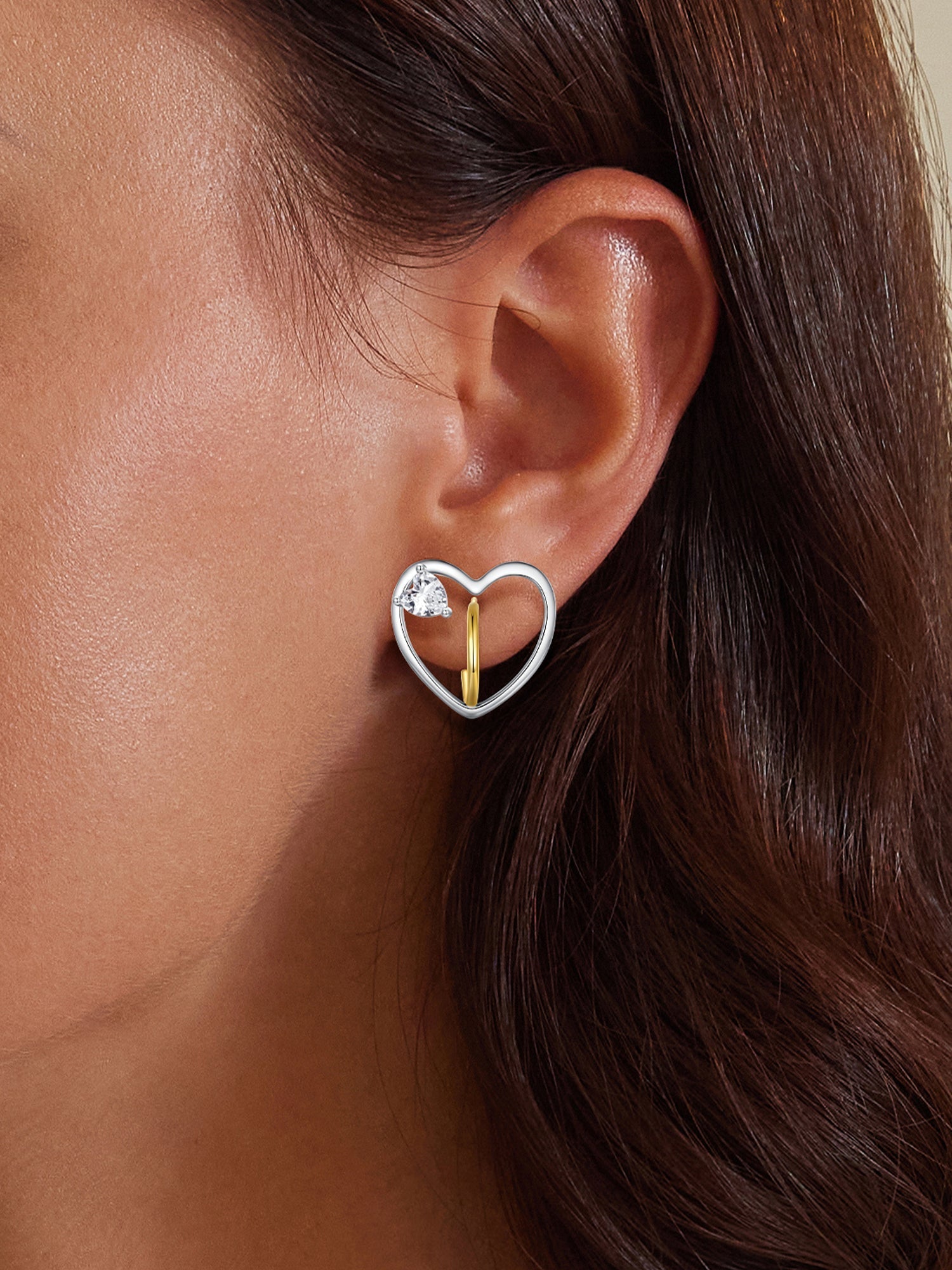 Silver Love's Anchor Earrings Secondary image