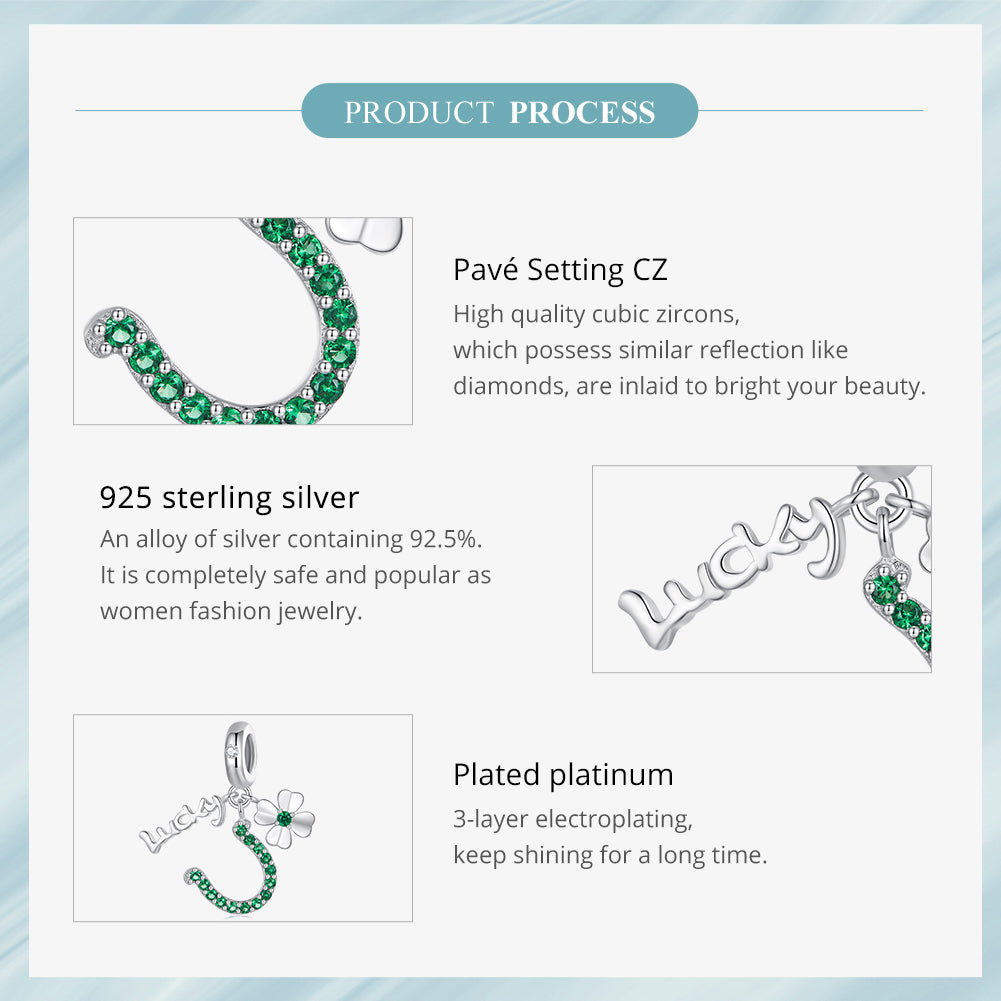 "Sylvory 925 Sterling Silver Lucky Talisman Charm"