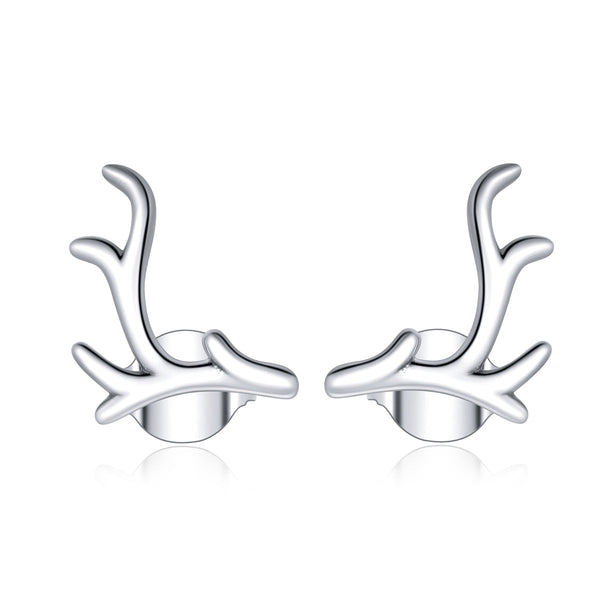 "Sylvory 925 Sterling Silver Majestic Antlers Studs"
