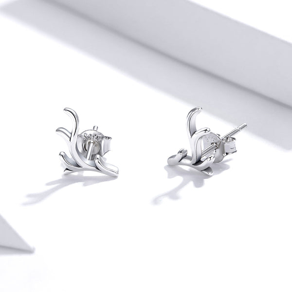"Sylvory 925 Sterling Silver Majestic Antlers Studs"