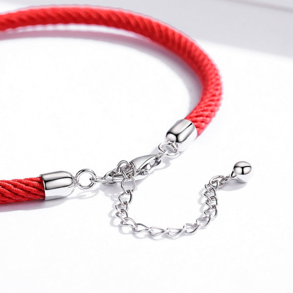 "Sylvory 925 Sterling Silver Memory Rope Charm Keeper Bracelet"