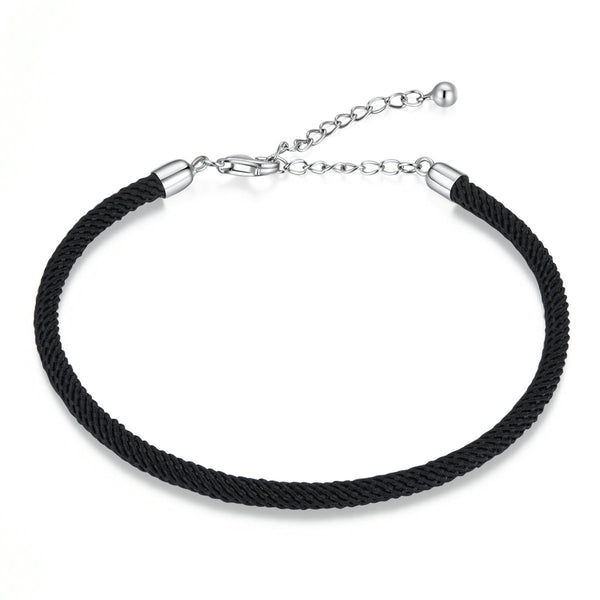 "Sylvory 925 Sterling Silver Memory Rope Charm Keeper Bracelet"