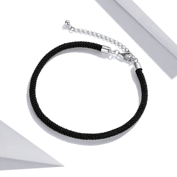 "Sylvory 925 Sterling Silver Memory Rope Charm Keeper Bracelet"