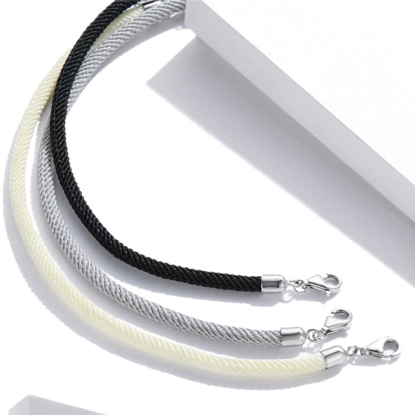"Sylvory 925 Sterling Silver Memory Rope Charm Keeper Bracelet"
